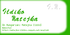 ildiko matejka business card